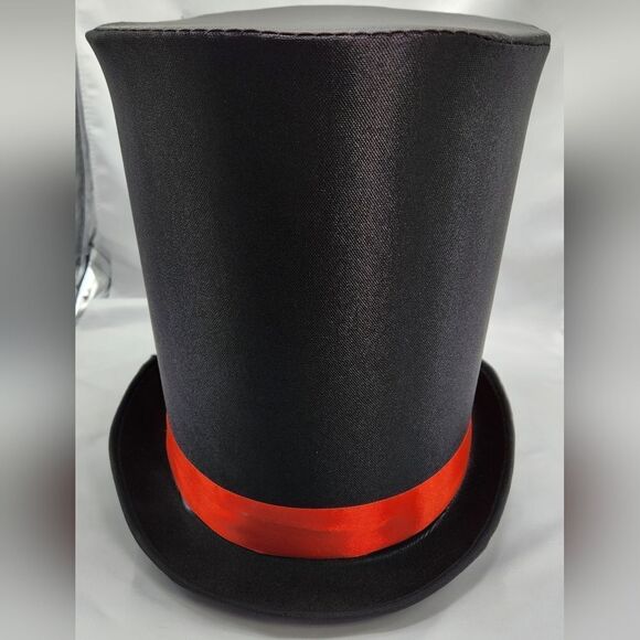 🔹️NWT Black & Red Tall Top Hat - Picture 4 of 11